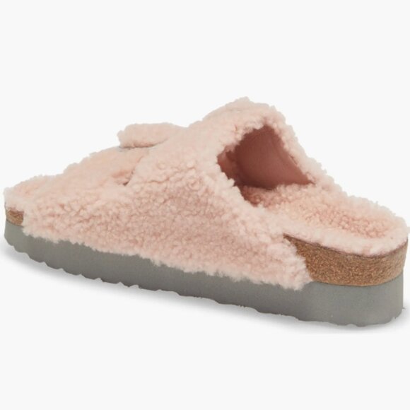 NIB Papillio by Birkenstock Womens Arizona Big Buckle Shearling Sandals Sz 6789 - Picture 6 of 6